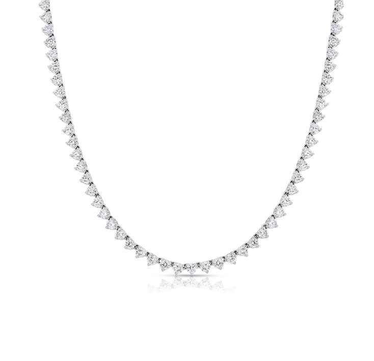 Sabel Collection White Gold Diamond Eternity Necklace, 20"